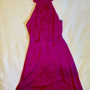 Banana Republic soft satin halter midi dress. Size 6